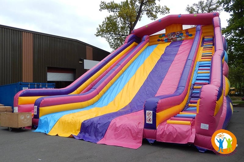 DS130 33ft Circus Rainbow Huge Slide Inflatable Dry Slide