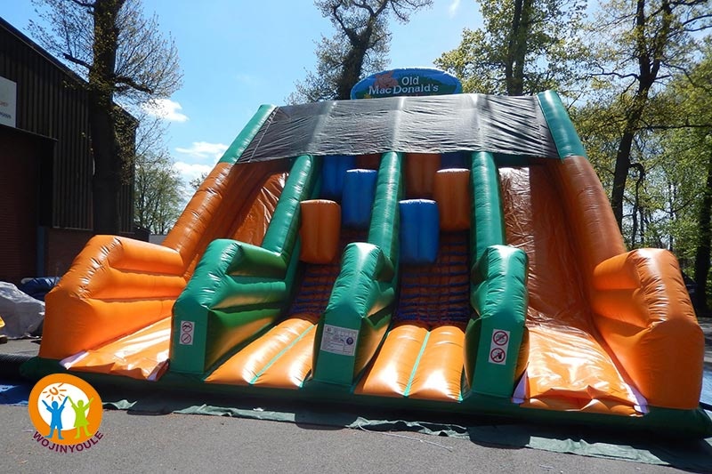 DS123 33ft Old Mac Donald's Giant Inflatable Dry Slide