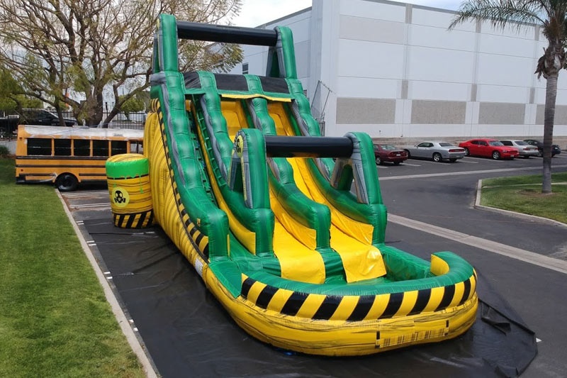 WS216 22ft Toxic Drop Dual Lane Inflatable Water Slide