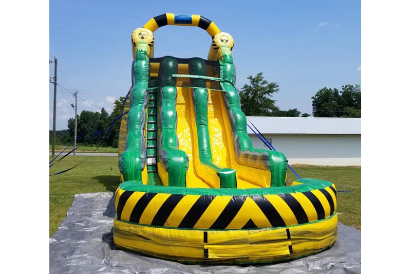 WS217 22ft Toxic Drop Dual Inflatable Water Slide