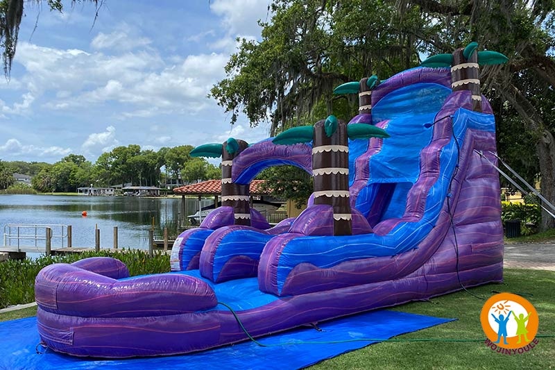 WS220 18ft Purple Hurricane Inflatable Water Slide