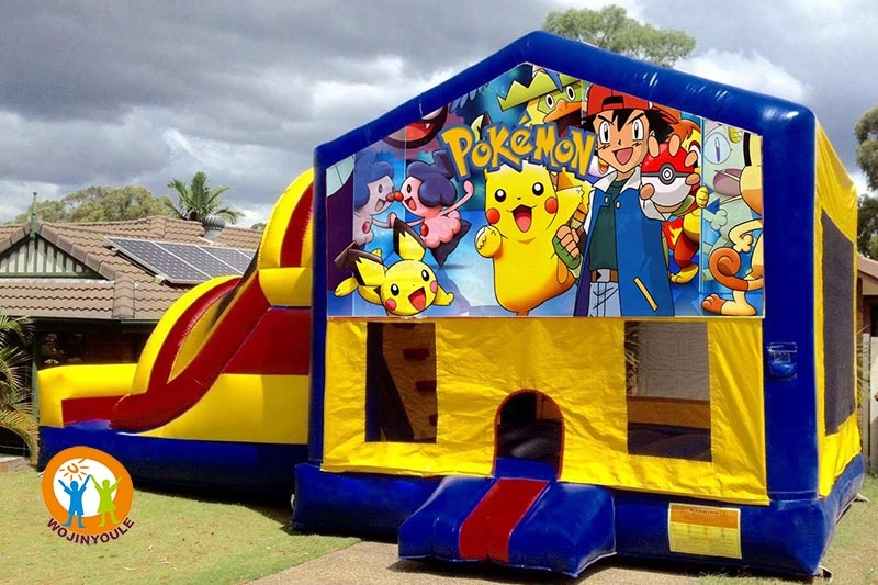 WB326 Pokemon Inflatable Combo Bouncy Castle with Slide