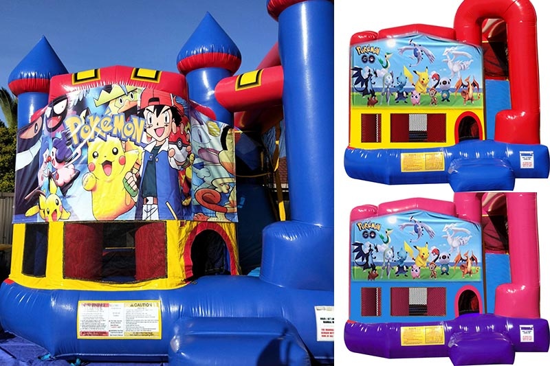 WB330 Pokemon 4in1 Inflatable Combo Jumping Castle with Slide