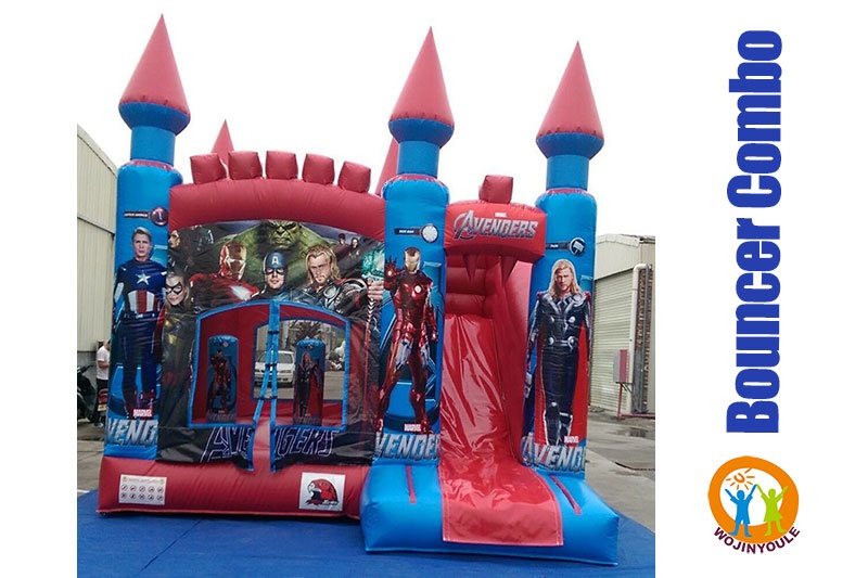 WB347 Avenger themed Inflatable Combo Slide Bouncy Castle