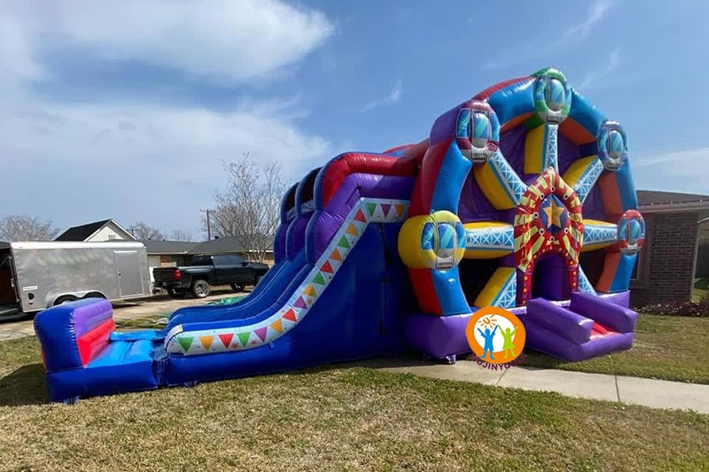 WB357 Ferris Wheel  Inflatable Wet Combo Slide Bouncy Castle