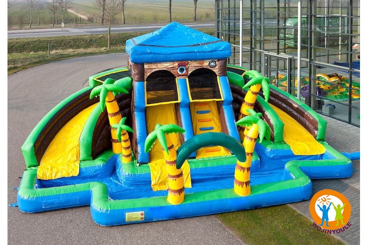 WW104 Pirate Inflatable Bounce Water Slide with Pool