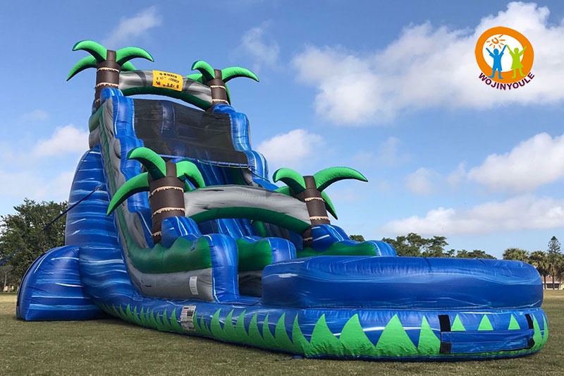 WW153 22ft Tall Tsunami Blue Crush Inflatable Water Slide