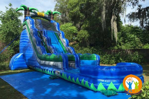 WS140 22FT Tropical Blue Crush Inflatable Water Slide