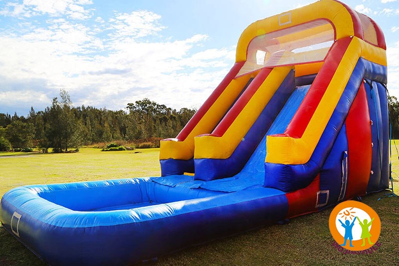 WS141  Colorful Inflatable Water Slide with Pool