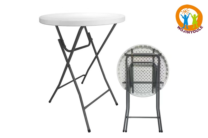 Off-White Gray Outdoor Round Party Folding Table for events
