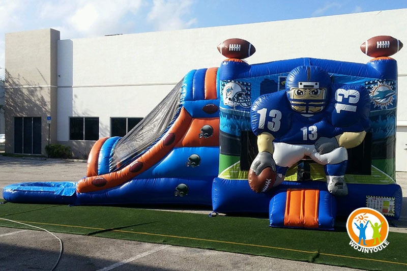 WB363 4in1 3D Football Player Inflatable Wet Combo Bounce Slide