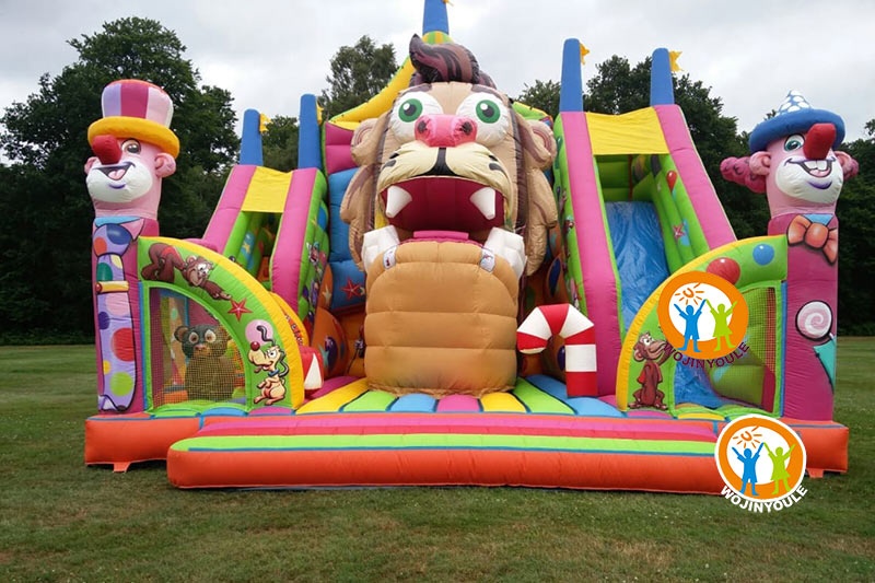 WB362 Big Tiger Inflatable Bouncy Castle Dry Combo Slide
