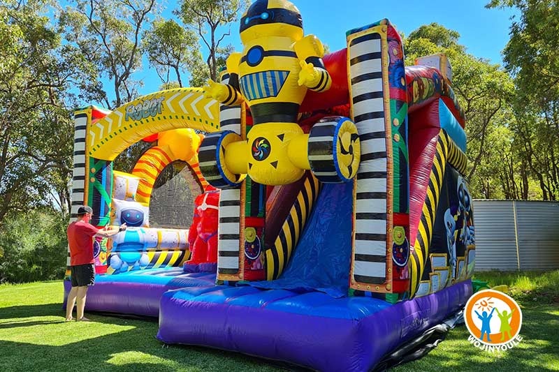 WB372 Robot Inflatable Bouncer Combo Jumping Castle Slide