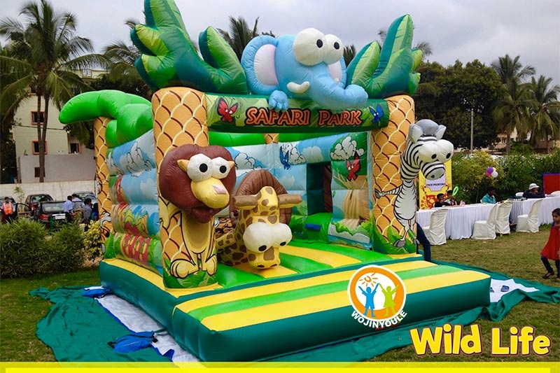 WB370 Safari park Inflatable bouncy castle with Slide