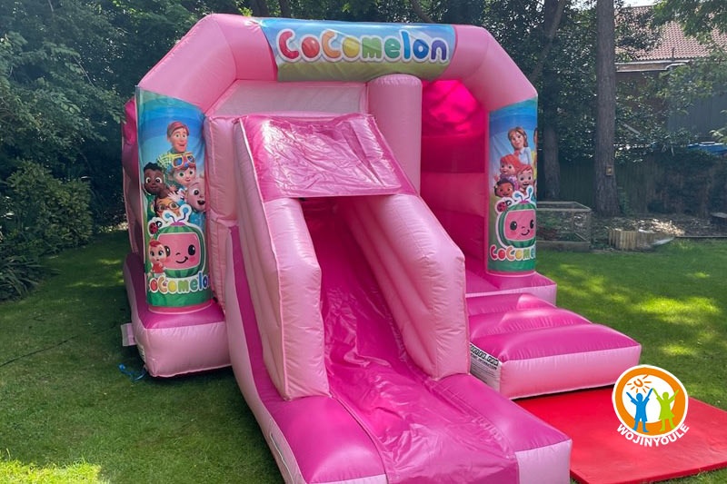 WB367 Coco Melon Pink Inflatable Bounce House Slide Jumping Castle