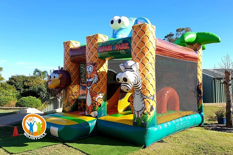 WB371 Safari Park Bounce House Bouncy Castle with Slide