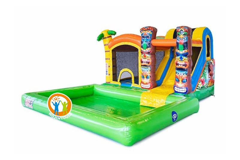 MC403 Jungle Inflatable Bouncer Water Slide w/ pool