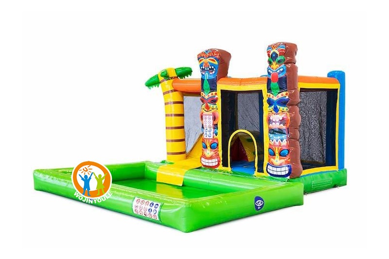 MC407 Hawaii Inflatable Bouncer Water Slide w/ pool