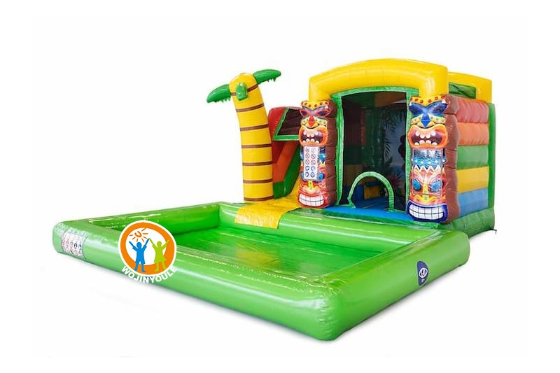 MC408 Hawaii Inflatable Bouncer Water Slide w/ pool