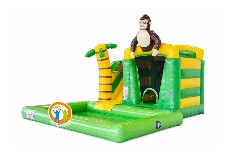 MC410 Jungle Inflatable Bouncer Water Slide w/ pool