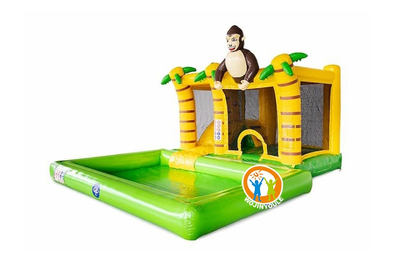 MC414 Jungle Inflatable Bouncer Water Slide w/ pool