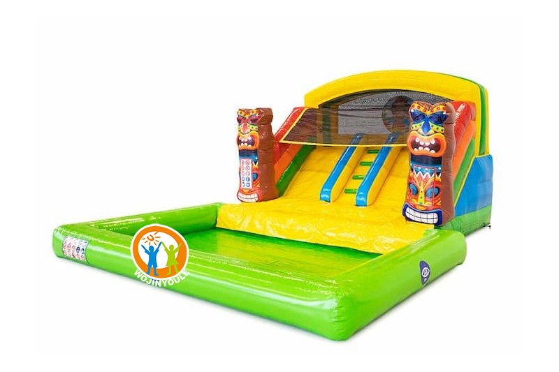 MC419 Hawaii Inflatable Bouncer Water Slide w/ pool