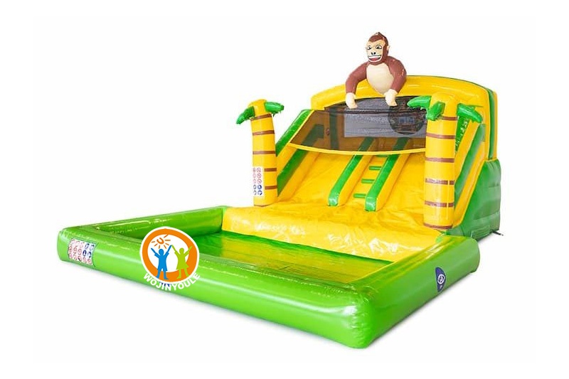 MC420 Jungle Inflatable Bouncer Water Slide w/ pool