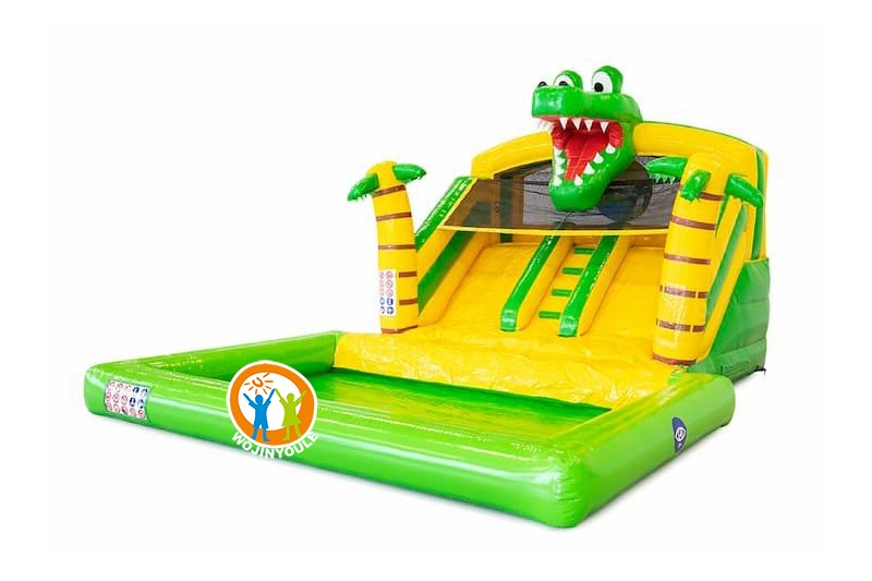 MC421 Crocodile Inflatable Bouncer Water Slide w/ pool