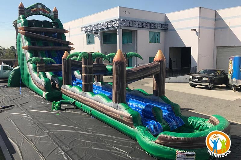 WS234 30FT Tall Log Flume Inflatable Water Slide Slip