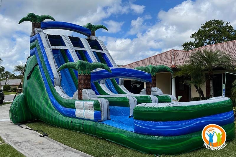 WS232 20FT Tall Caribbean Storm Dual Lane Water Slide