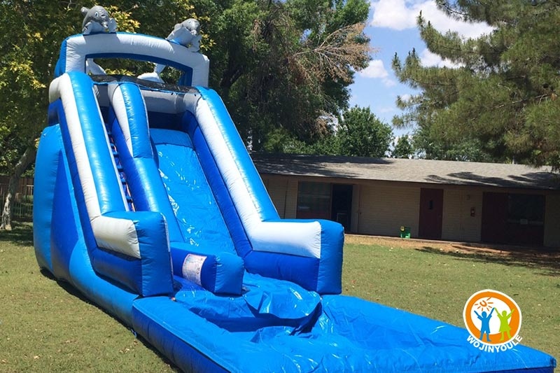 WS222 17ft Dolphin Blue Inflatable Water Slide w/ Pool