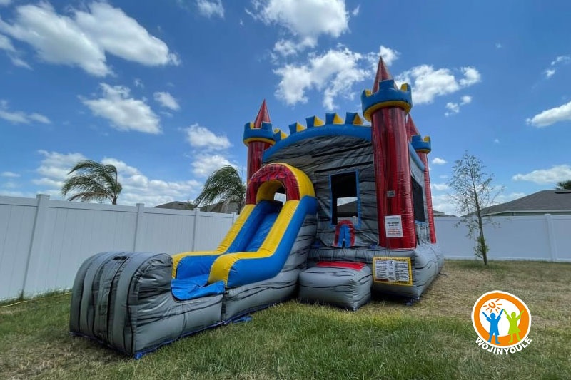 WB387 Mini Castle Rock Inflatable Combo Bouncer Slide