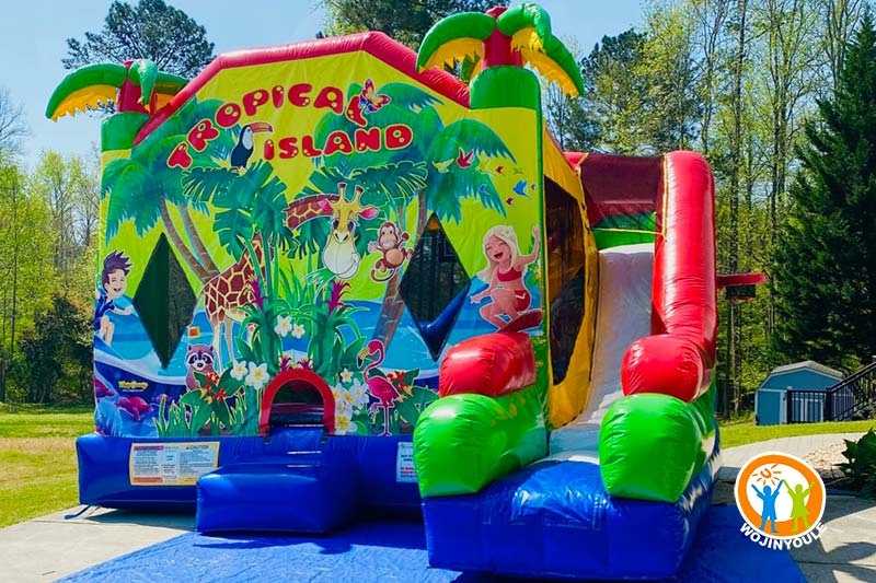 WB397 Tropical Island Inflatable Combo Bouncer Slide