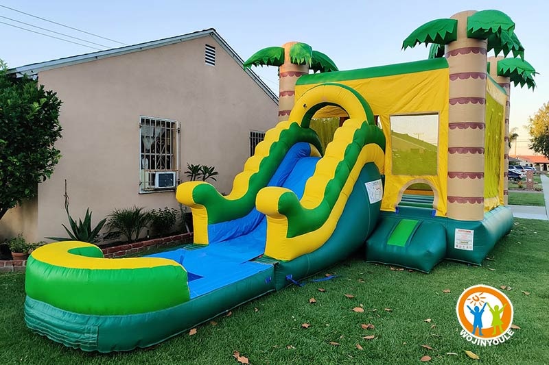 WB375 Safari Castle Inflatable Combo Bouncer Water Slide