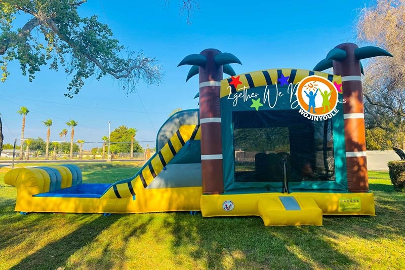 WB394 Toxic Paradise Water Slide Inflatable Wet Combo Bouncer