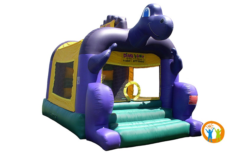 WB424 Purple Dino Bounce House Inflatable Castle