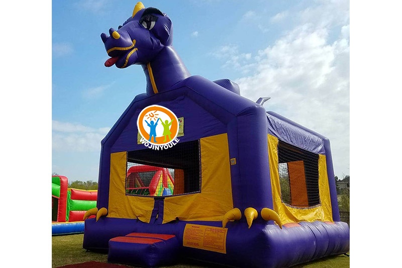 WB425 Purple Dinosaur Bounce House Inflatable Castle