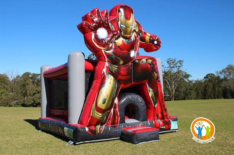 WB410 Iron Man Inflatable Jumping Castle with Slide