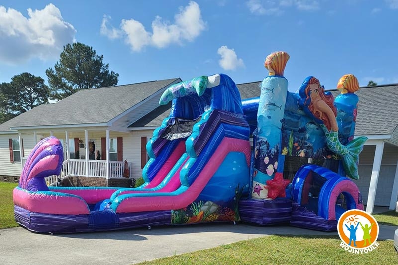 WB433 Mermaid Inflatable Combo Water Slide Bouncy Castle