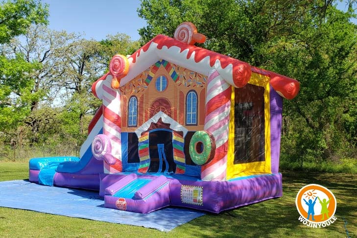 WB430 Candyland Inflatable Wet Combo Bounce Slide