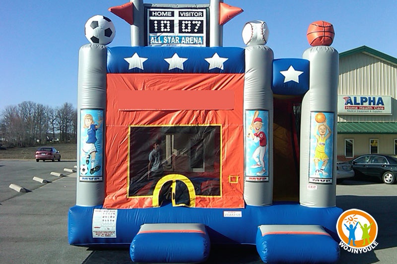 WB427 Sports Arena Inflatable Combo Bouncy Castle Slide