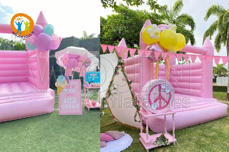 WJ172 Pink Wedding Castle Inflatable Bounce House