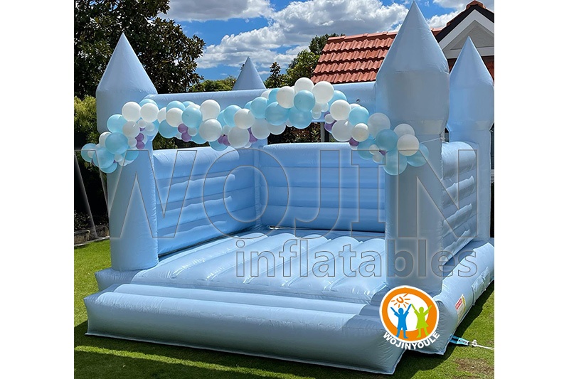 WJ172 Light Blue Wedding Castle Inflatable Bounce House