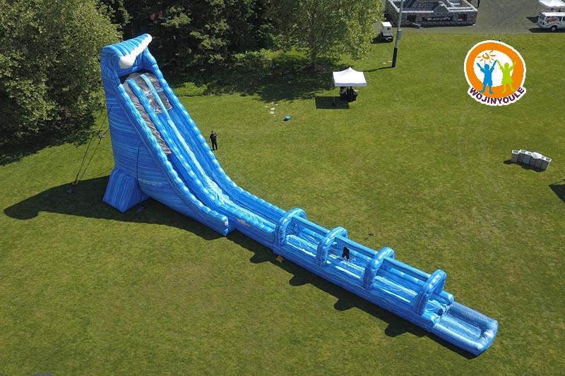 WS245 100ft Long Blue Crush Xtreme Inflatable Water Slide
