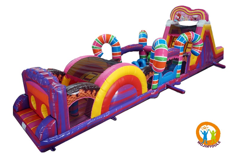 OC165 Candyland 65ft Inflatable Obstacle Course Game