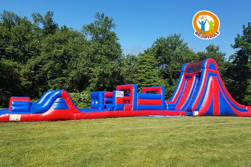 OC204 88ft Inflatable Obstacle Course with 20ft Rock Wall