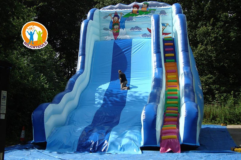 DS143 30ft Tall Aqua Drop Surfing Inflatable Dry Slide