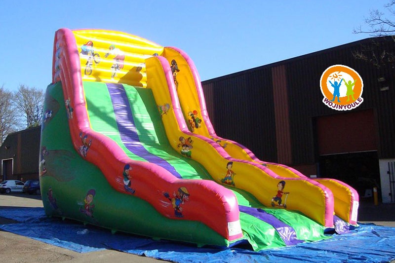 DS146 30ft Tall Aqua Drop Racing Inflatable Dry Slide