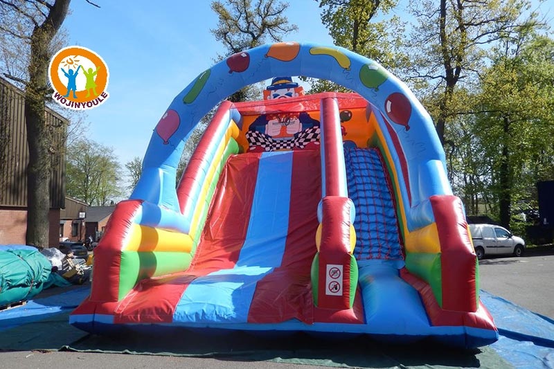 DS147 26ft Tall Clown Theme Inflatable Dry Slide