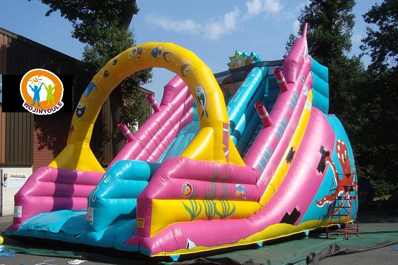 DS149 26ft Tall Seaworld Theme Inflatable Dry Slide